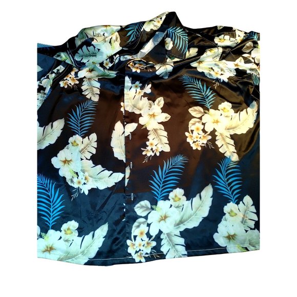 NWT MENS HOT TOUCH FLORAL & FEATHERS HAWAIIAN SHIRT XXXL - Picture 3 of 7